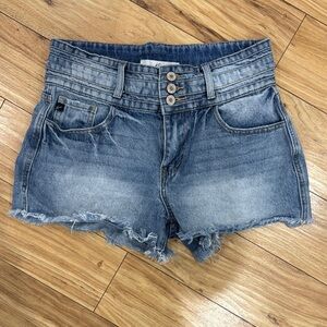 Denim High-Waisted Women's Shorts